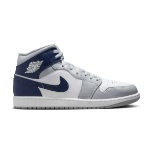 Air Jordan 1 Mid 'Wolf Grey Midnight Navy'