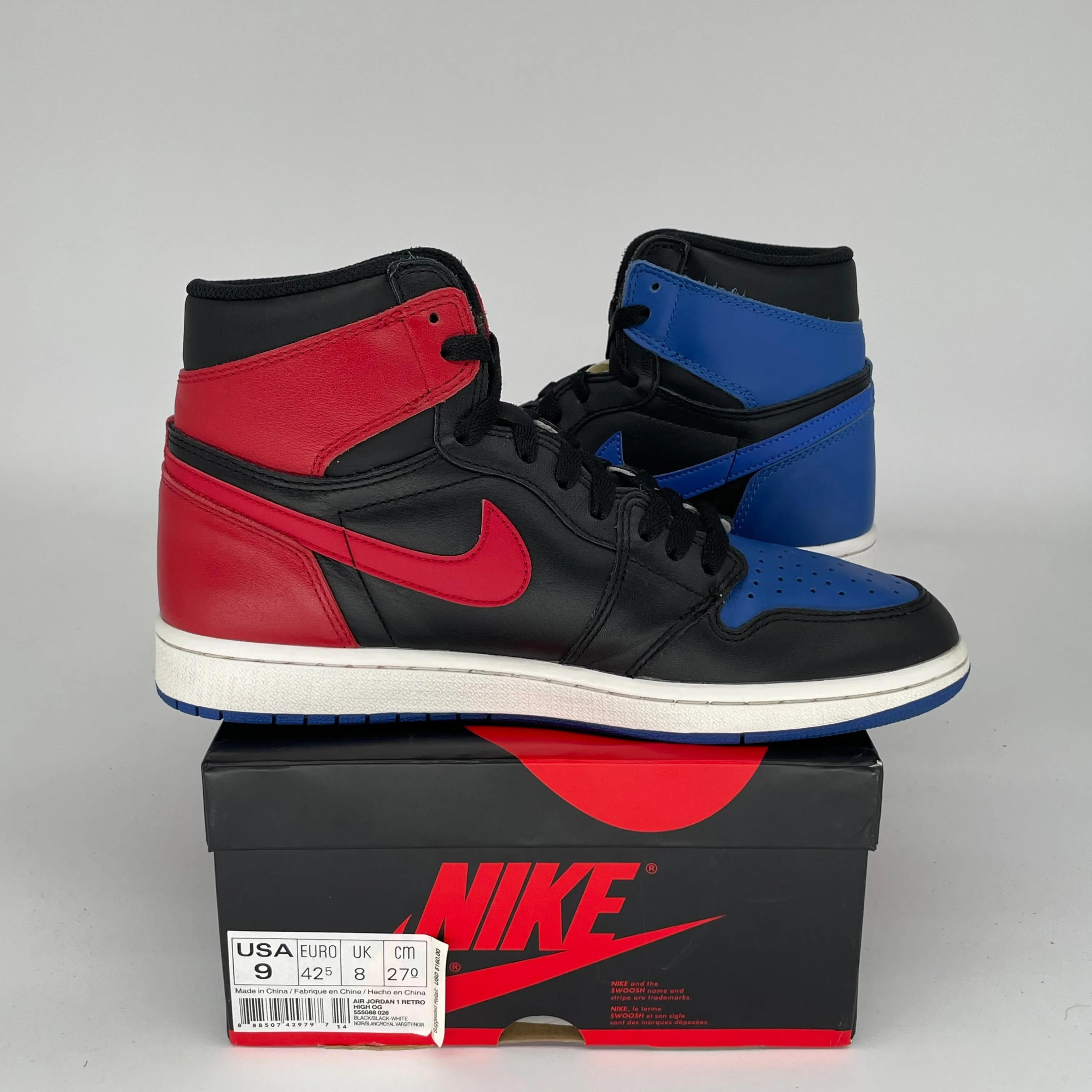 AIR JORDAN 1 TOP 3 SIZE 9 555088-026