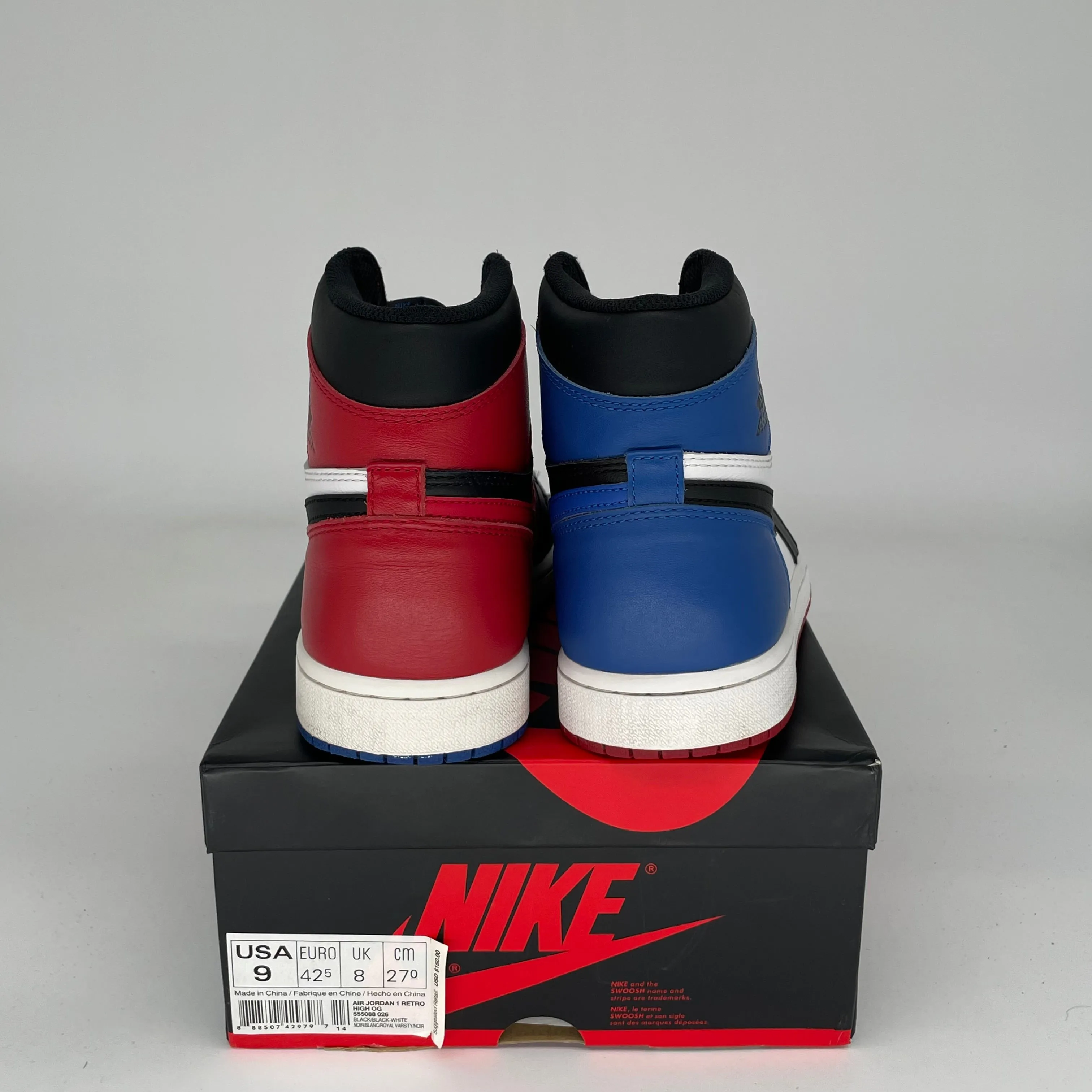 AIR JORDAN 1 TOP 3 SIZE 9 555088-026