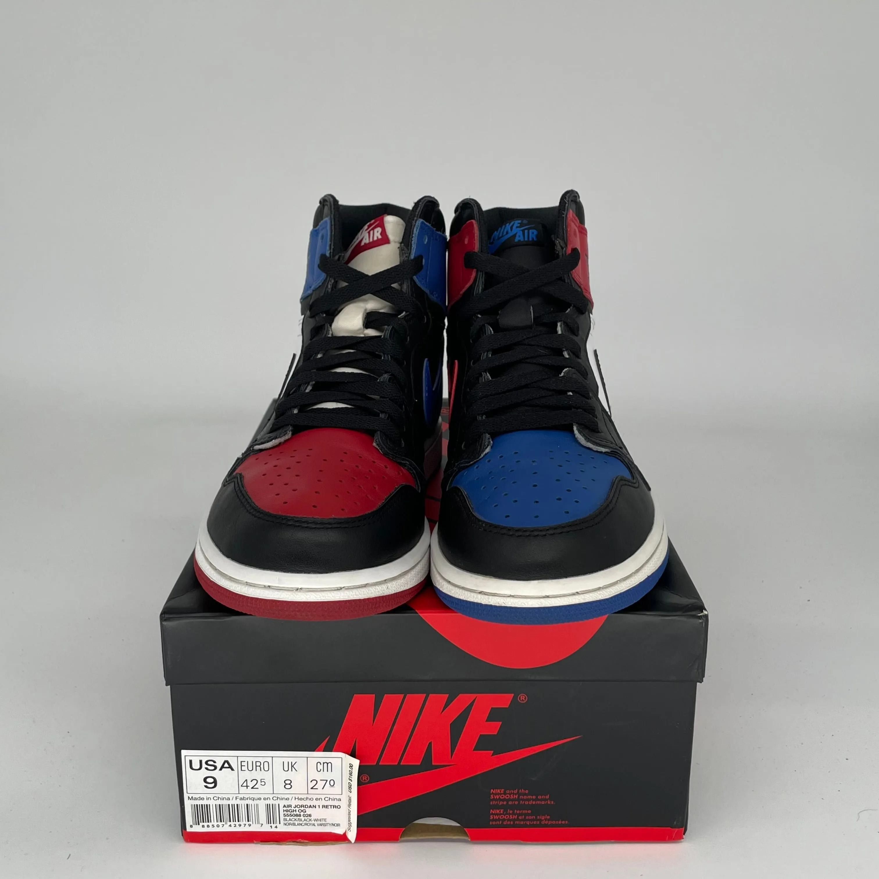 AIR JORDAN 1 TOP 3 SIZE 9 555088-026