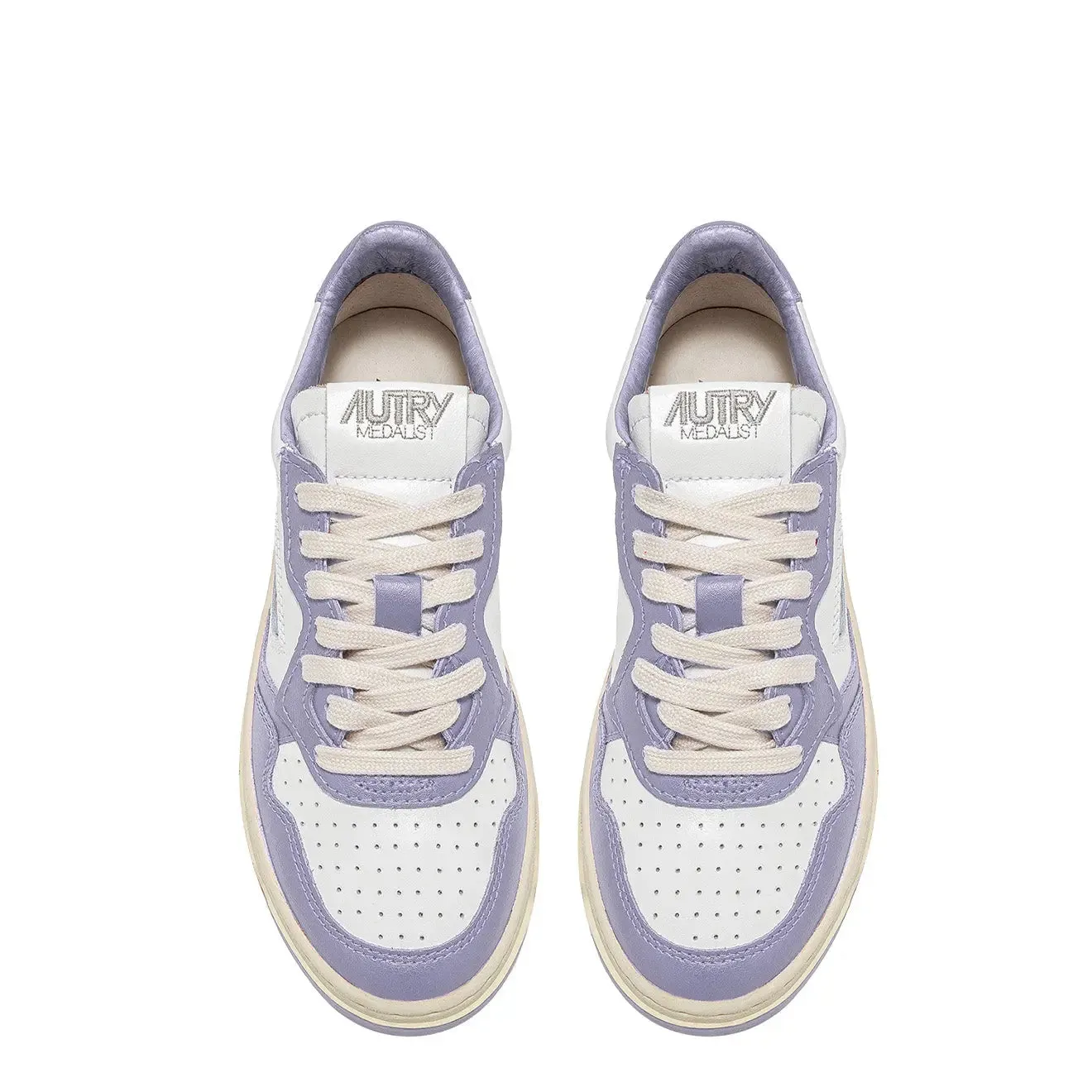Autry Womens Medalist Low Trainers White / Lavender