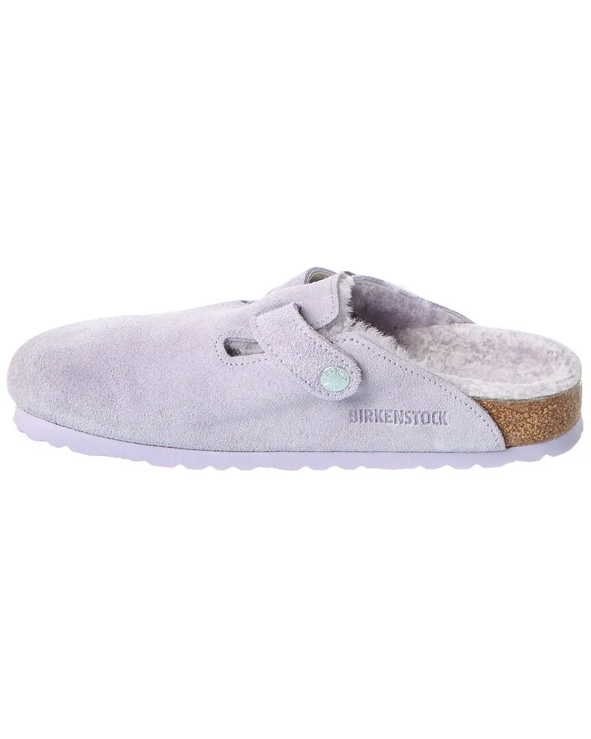 Birkenstock Boston VL Narrow Suede & Shearling Clog