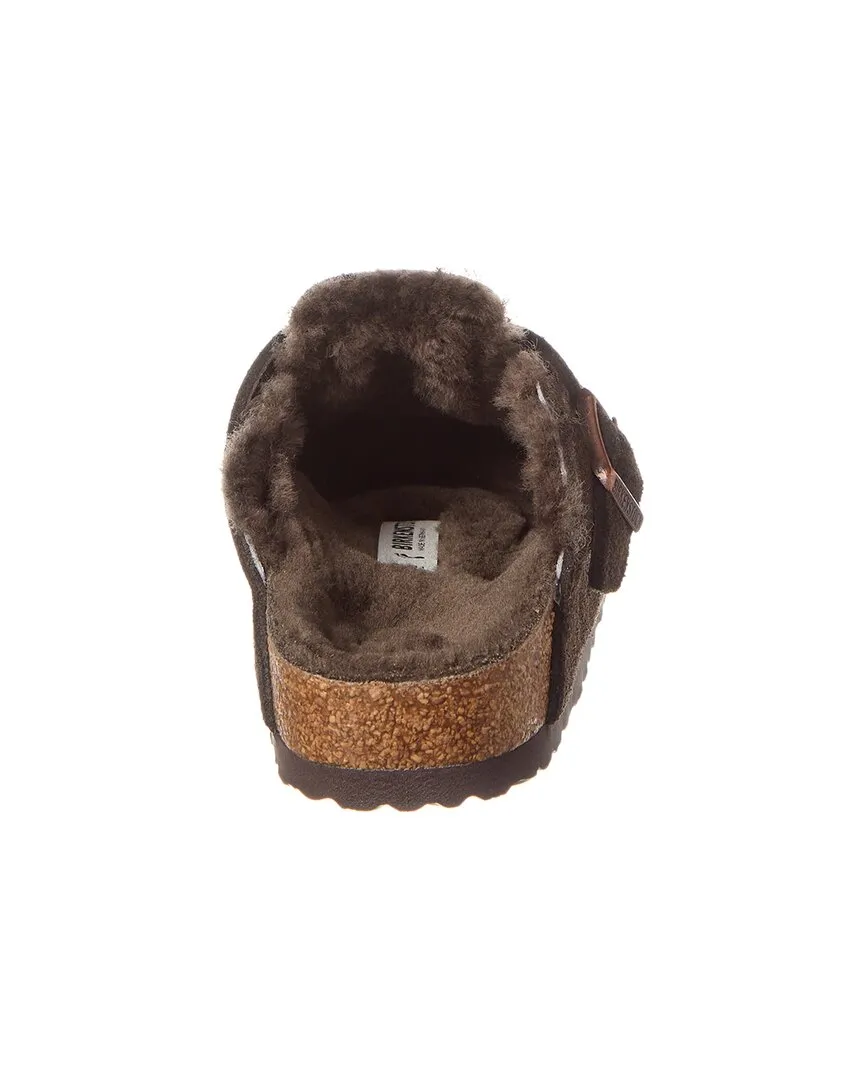 Birkenstock Boston VL Narrow Suede & Shearling Clog