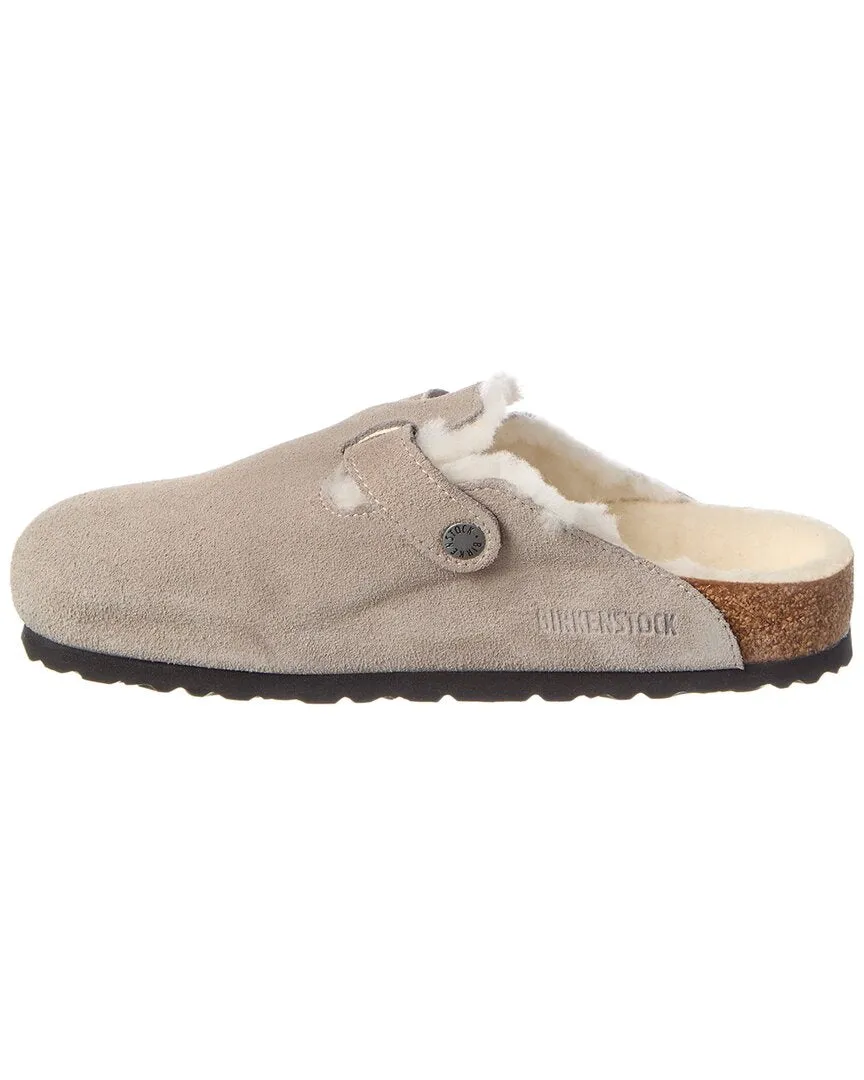 Birkenstock Boston VL Suede & Shearling Clog