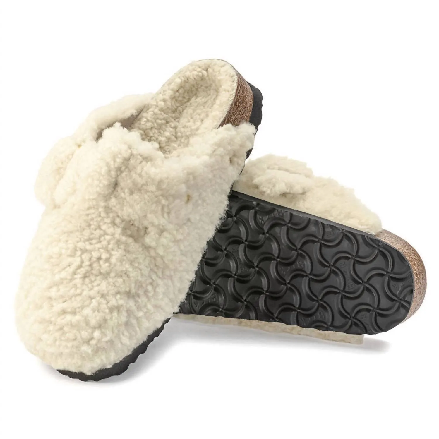 Boston Big Buckle Clogs In T/e Teddy Eggshell