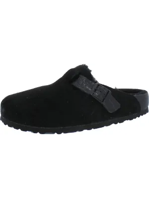 Boston LV/Shearling Womens Suede Shearling Clogs