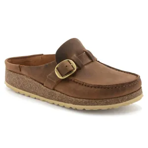 Buckley Oiled Leather Clogs (Medium/narrow) In Cognac