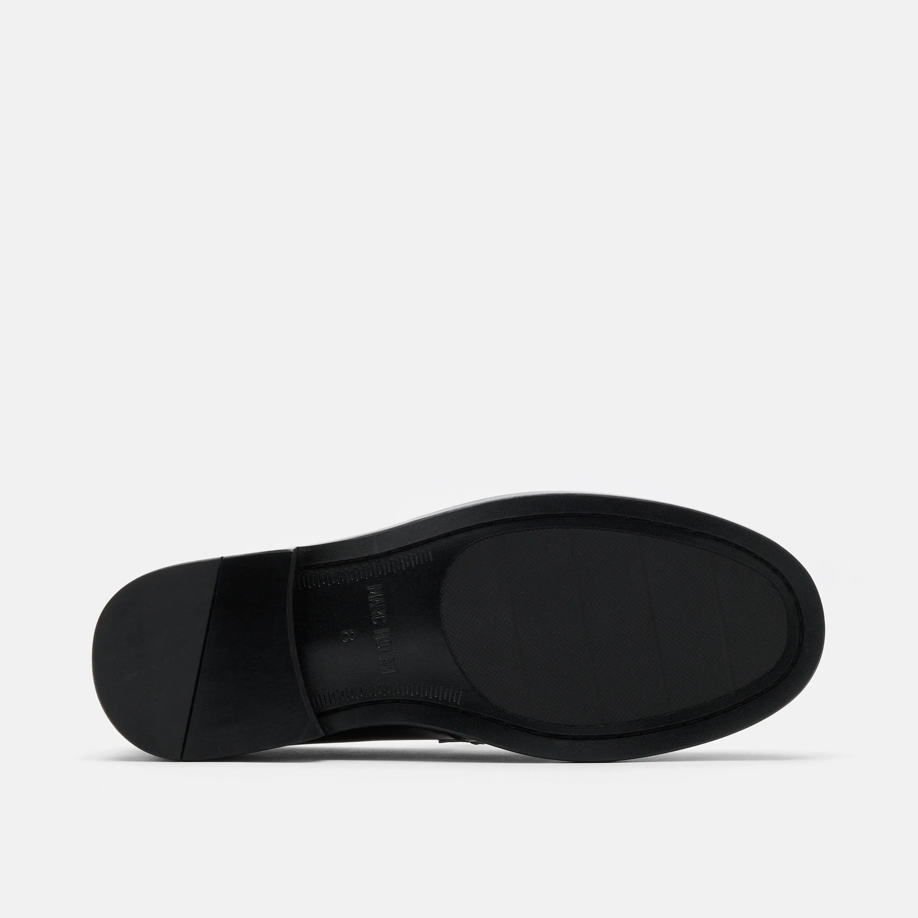 Calum Navy Patent Leather Penny Loafers