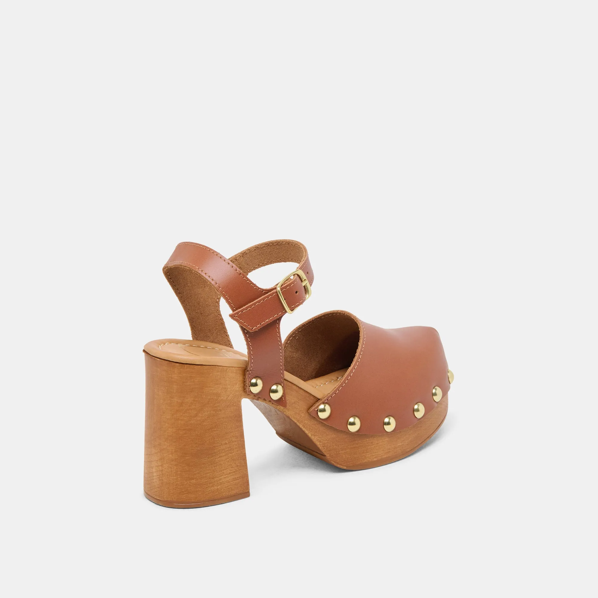CLOVER HEELS COGNAC LEATHER