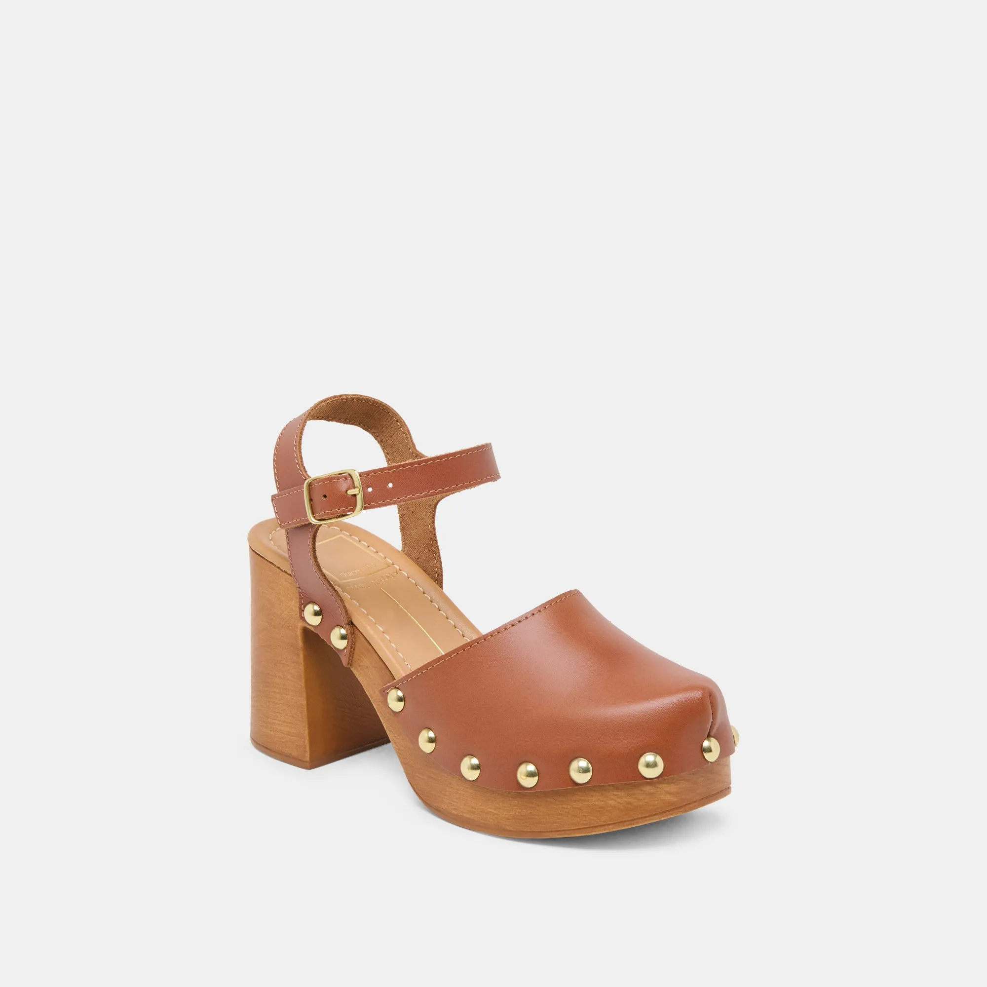 CLOVER HEELS COGNAC LEATHER