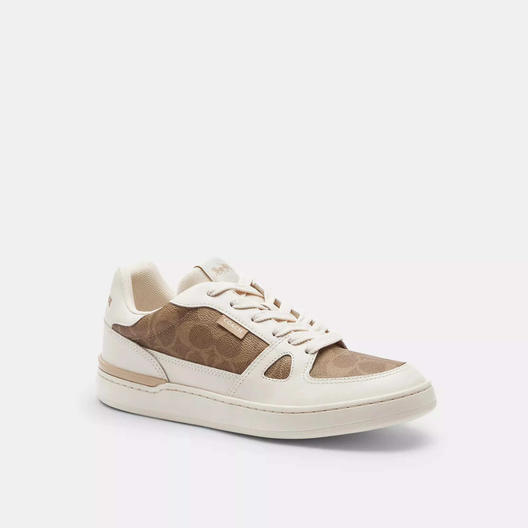 Coach Outlet Clip Court Low Top Sneaker In Signature Canvas