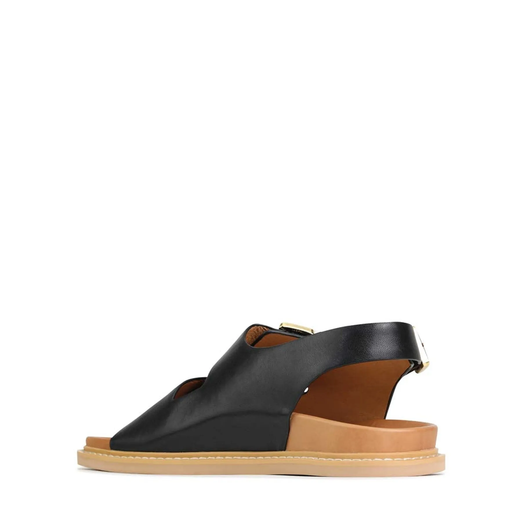 DEANA LEATHER TRIPLE BUCKLE SANDALS