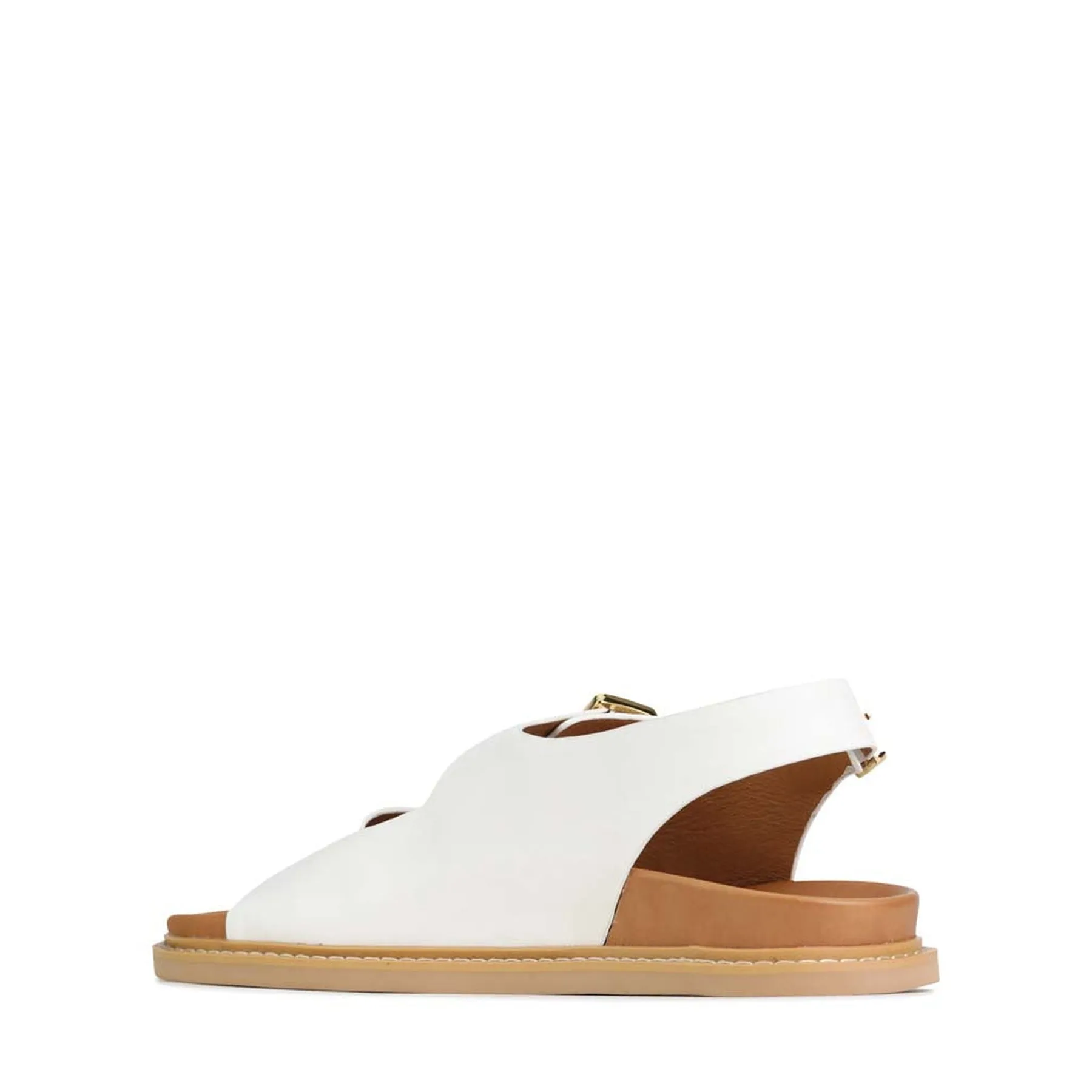 DEANA LEATHER TRIPLE BUCKLE SANDALS