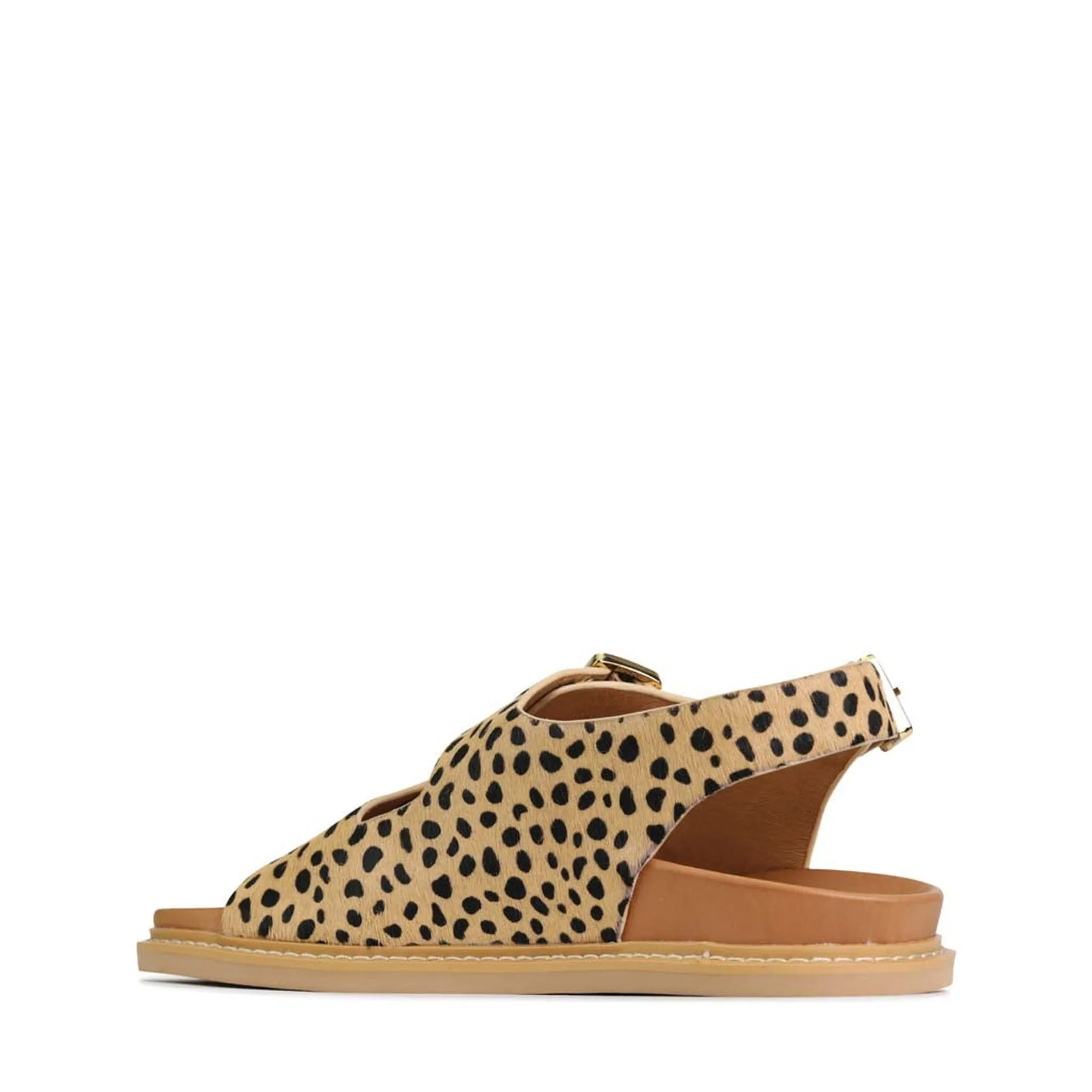 DEANA LEATHER TRIPLE BUCKLE SANDALS