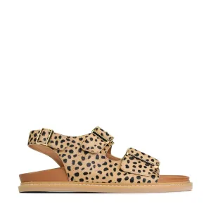 DEANA LEATHER TRIPLE BUCKLE SANDALS