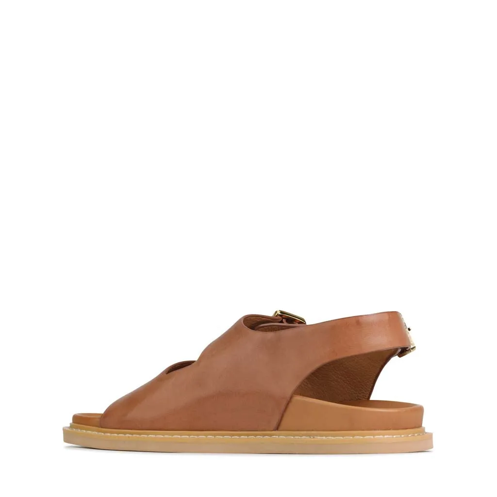 DEANA LEATHER TRIPLE BUCKLE SANDALS