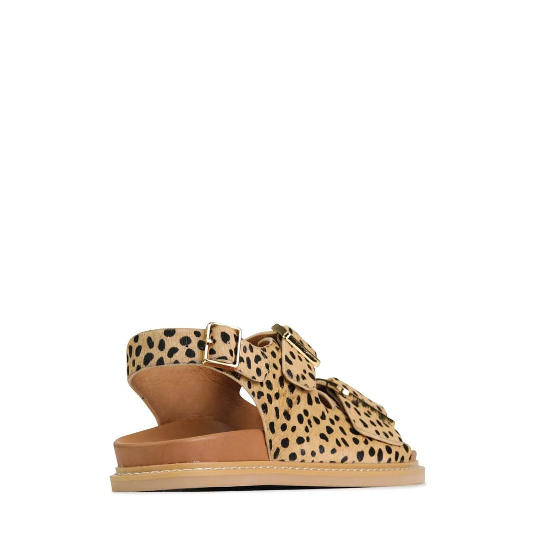 DEANA LEATHER TRIPLE BUCKLE SANDALS