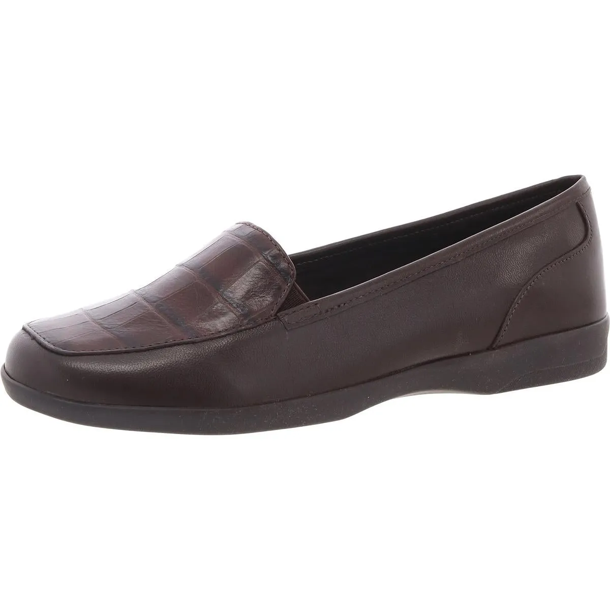Devitt Womens Leather Slip On Loafers