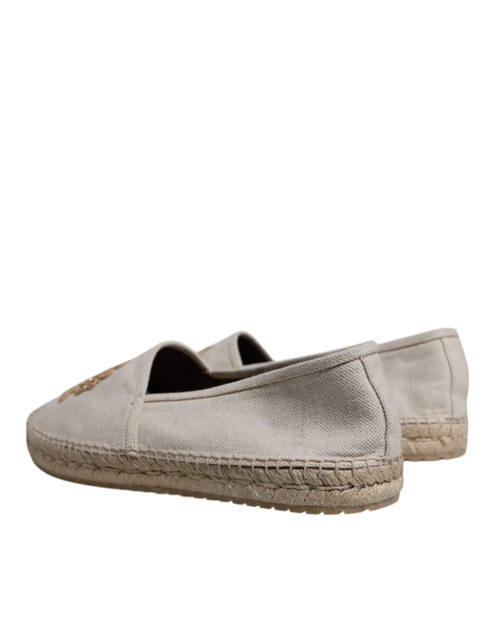 Dolce & Gabbana Canvas Embroide Slip On Espadrilles Men's Shoes