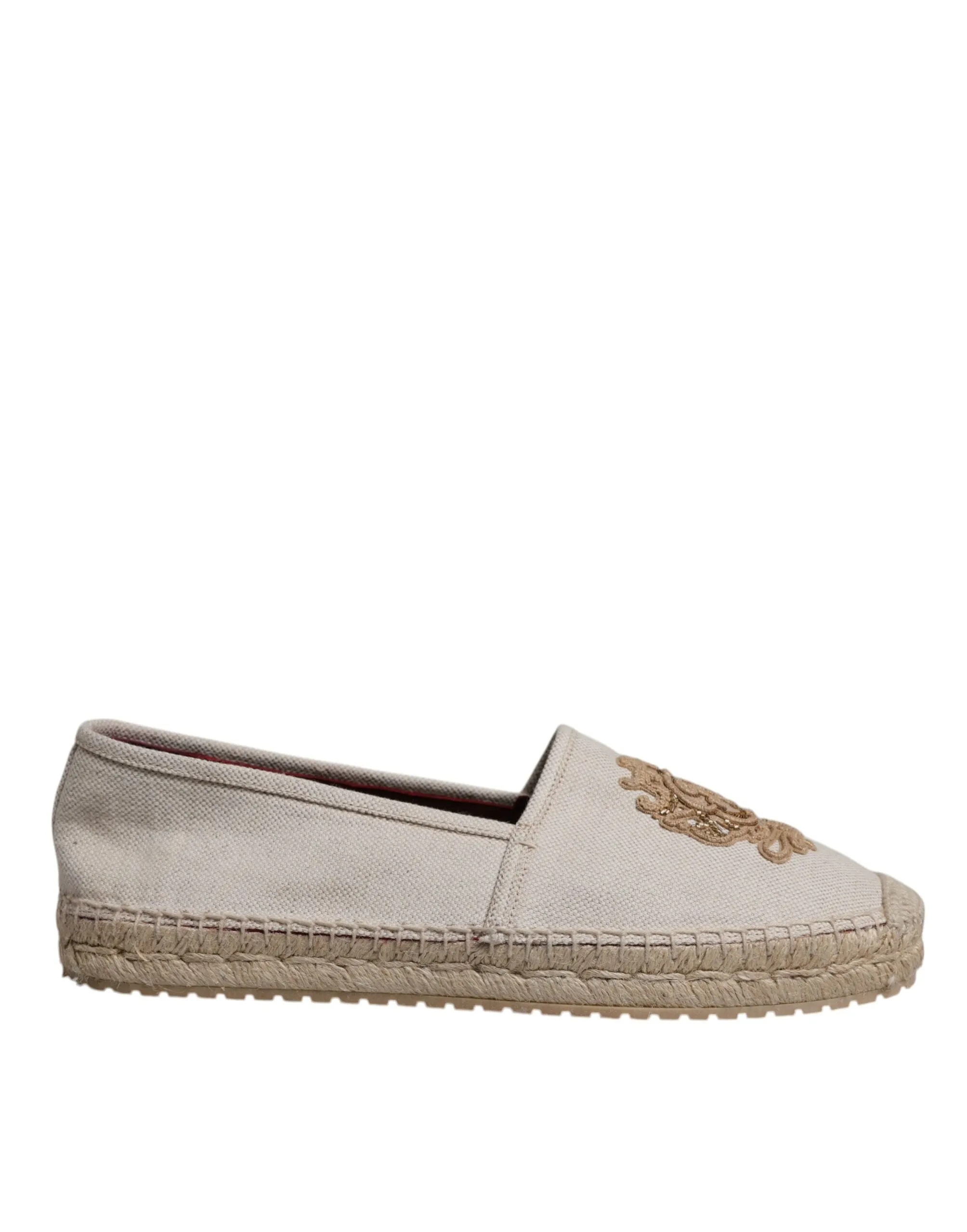 Dolce & Gabbana Canvas Embroide Slip On Espadrilles Men's Shoes