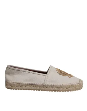 Dolce & Gabbana Canvas Embroide Slip On Espadrilles Men's Shoes