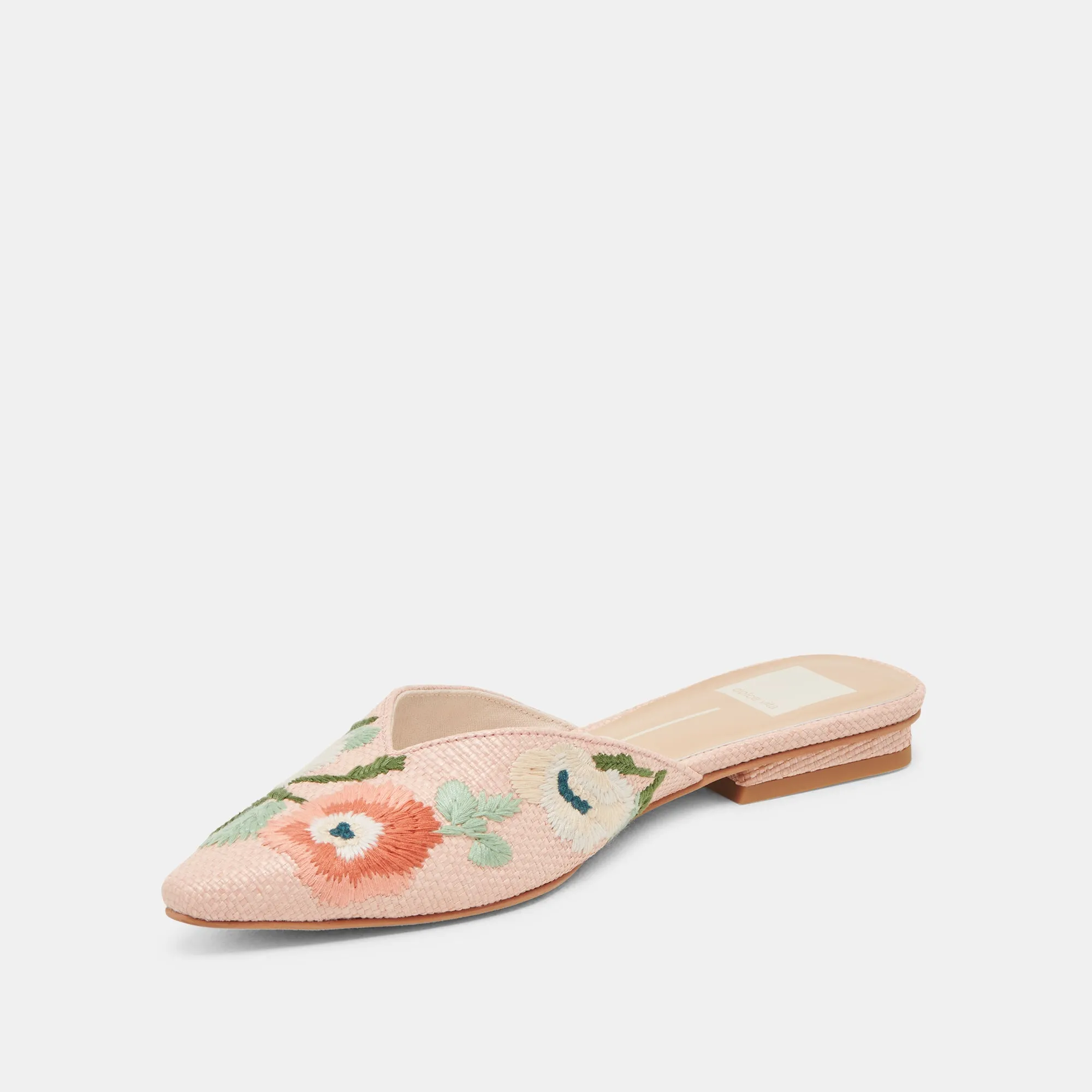 ELM FLATS PINK FLORAL RAFFIA