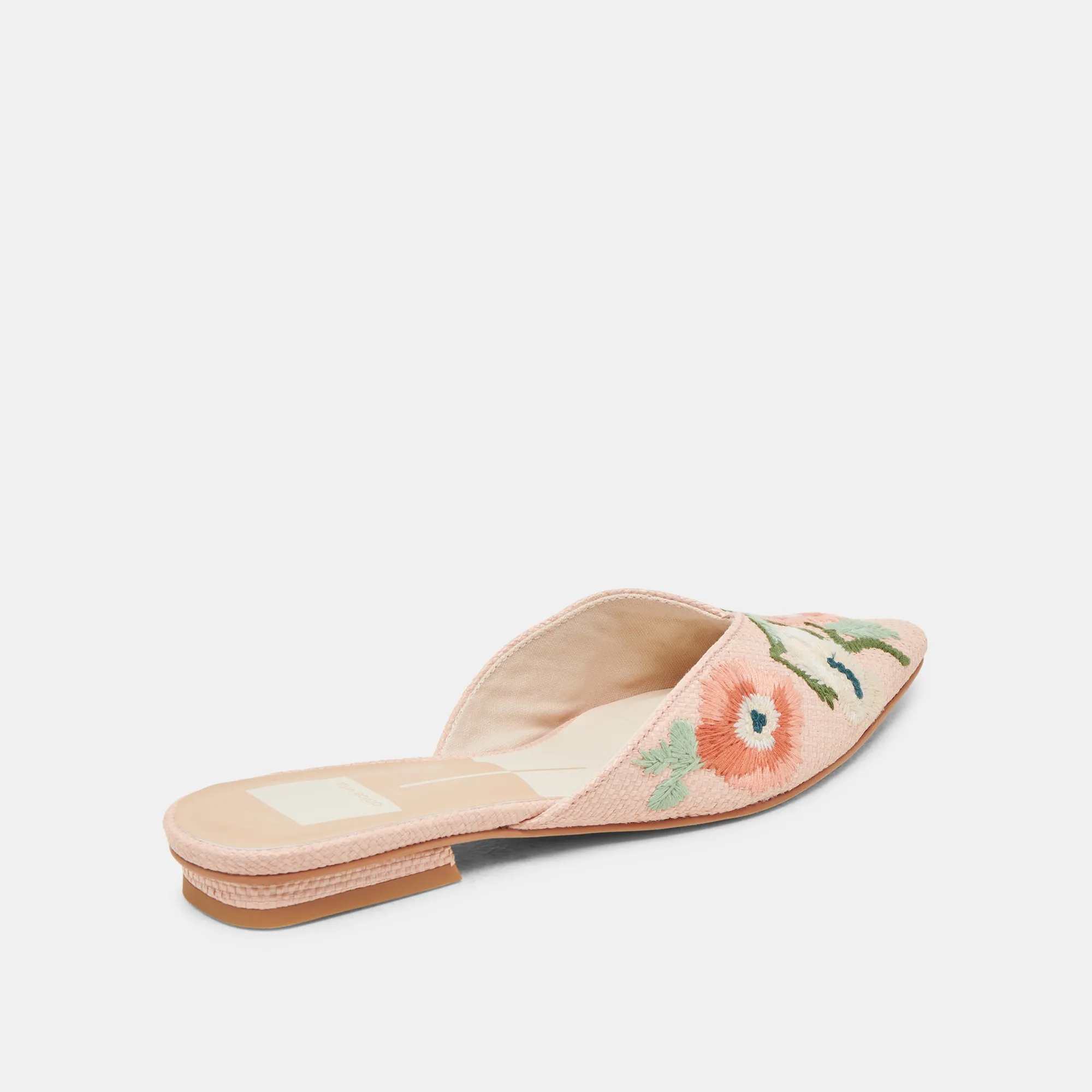 ELM FLATS PINK FLORAL RAFFIA