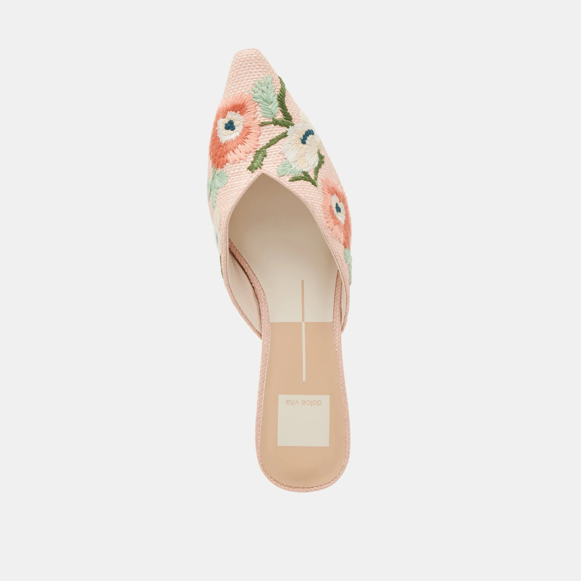 ELM FLATS PINK FLORAL RAFFIA