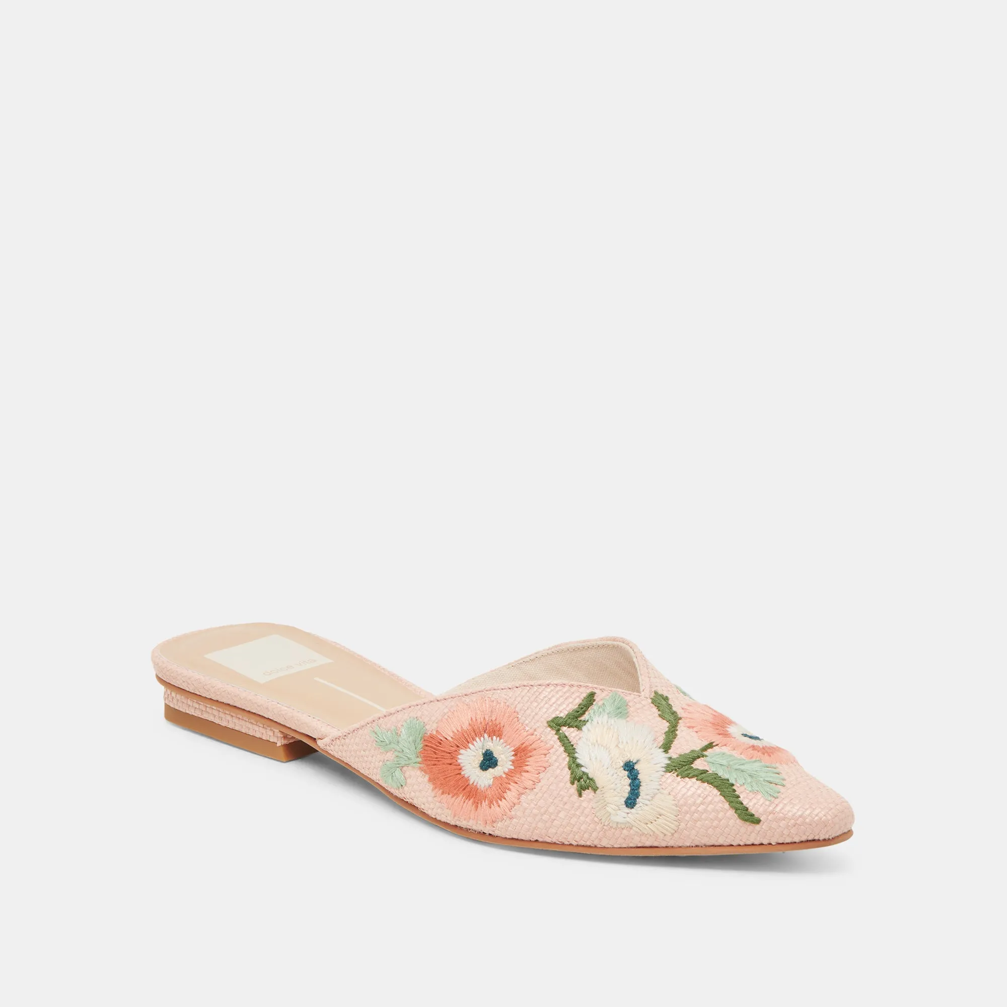 ELM FLATS PINK FLORAL RAFFIA