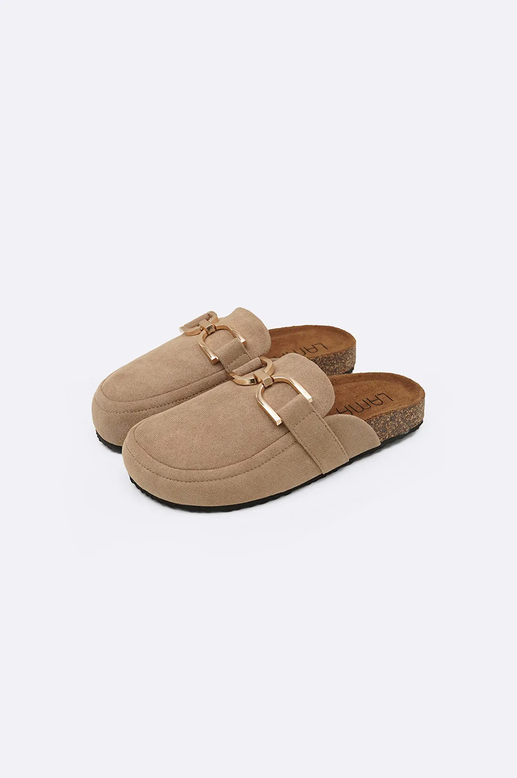 FAUX SUEDE CLOGS