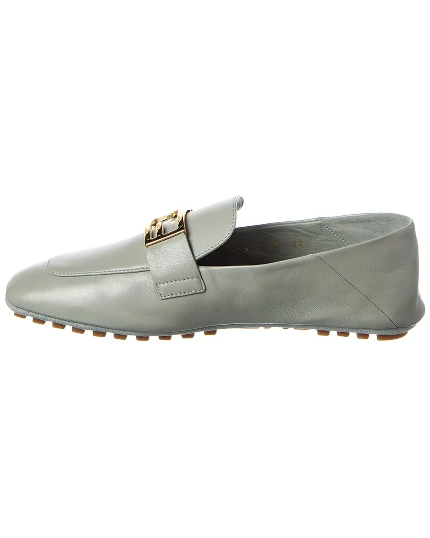 FENDI Baguette Logo Leather Loafer