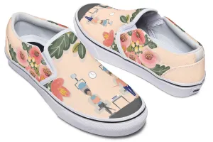 Floral Hair Dresser Slip-On Shoes