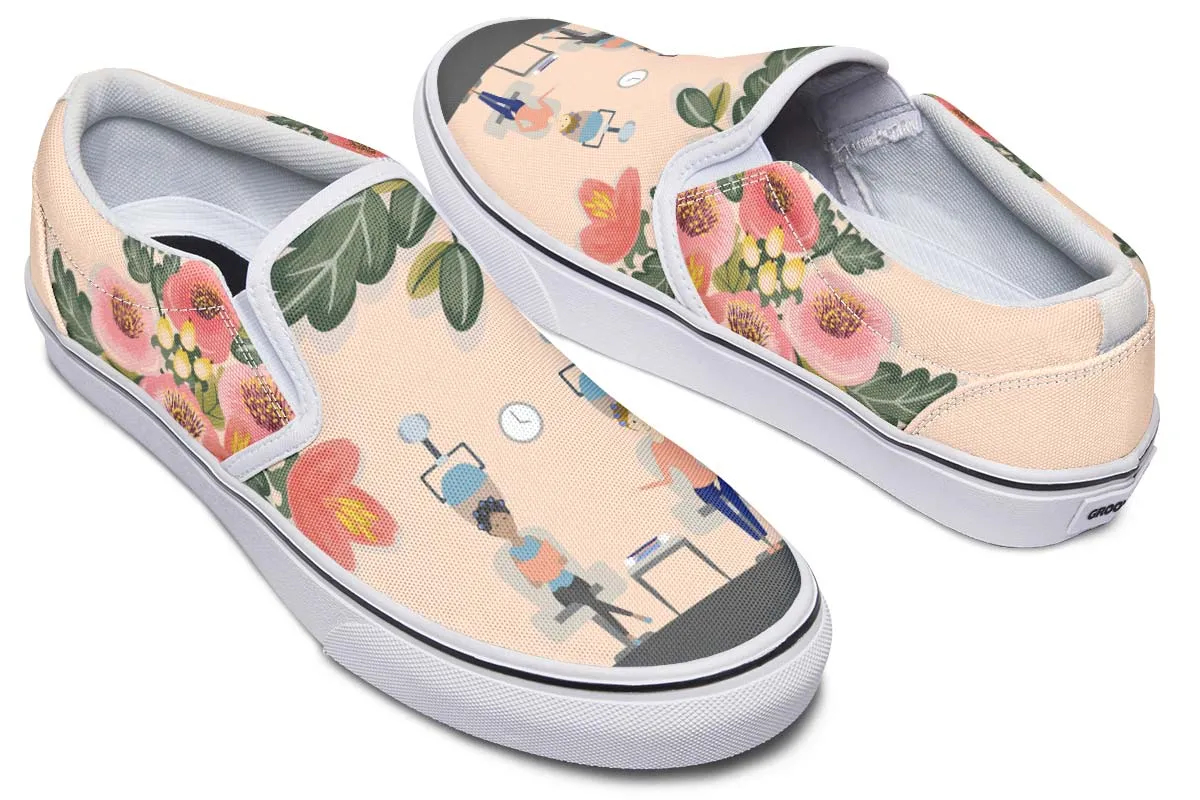 Floral Hair Dresser Slip-On Shoes