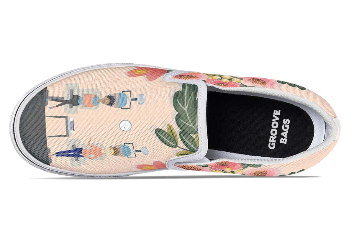 Floral Hair Dresser Slip-On Shoes