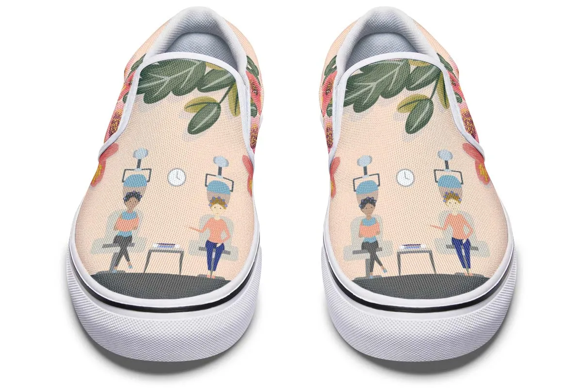 Floral Hair Dresser Slip-On Shoes