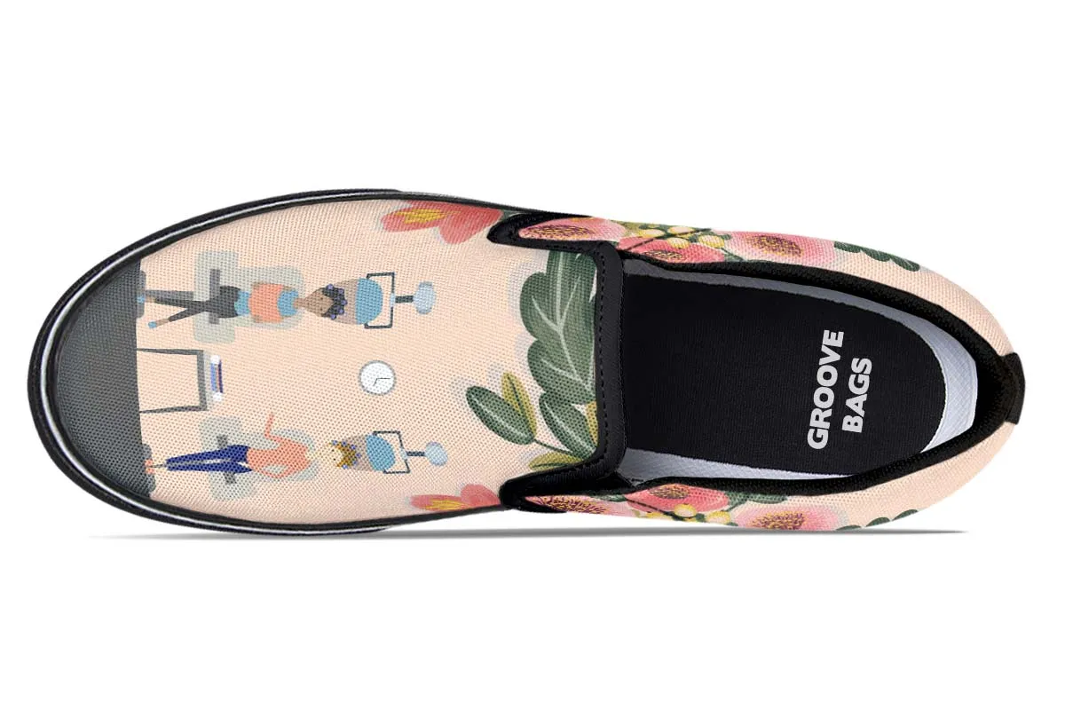 Floral Hair Dresser Slip-On Shoes
