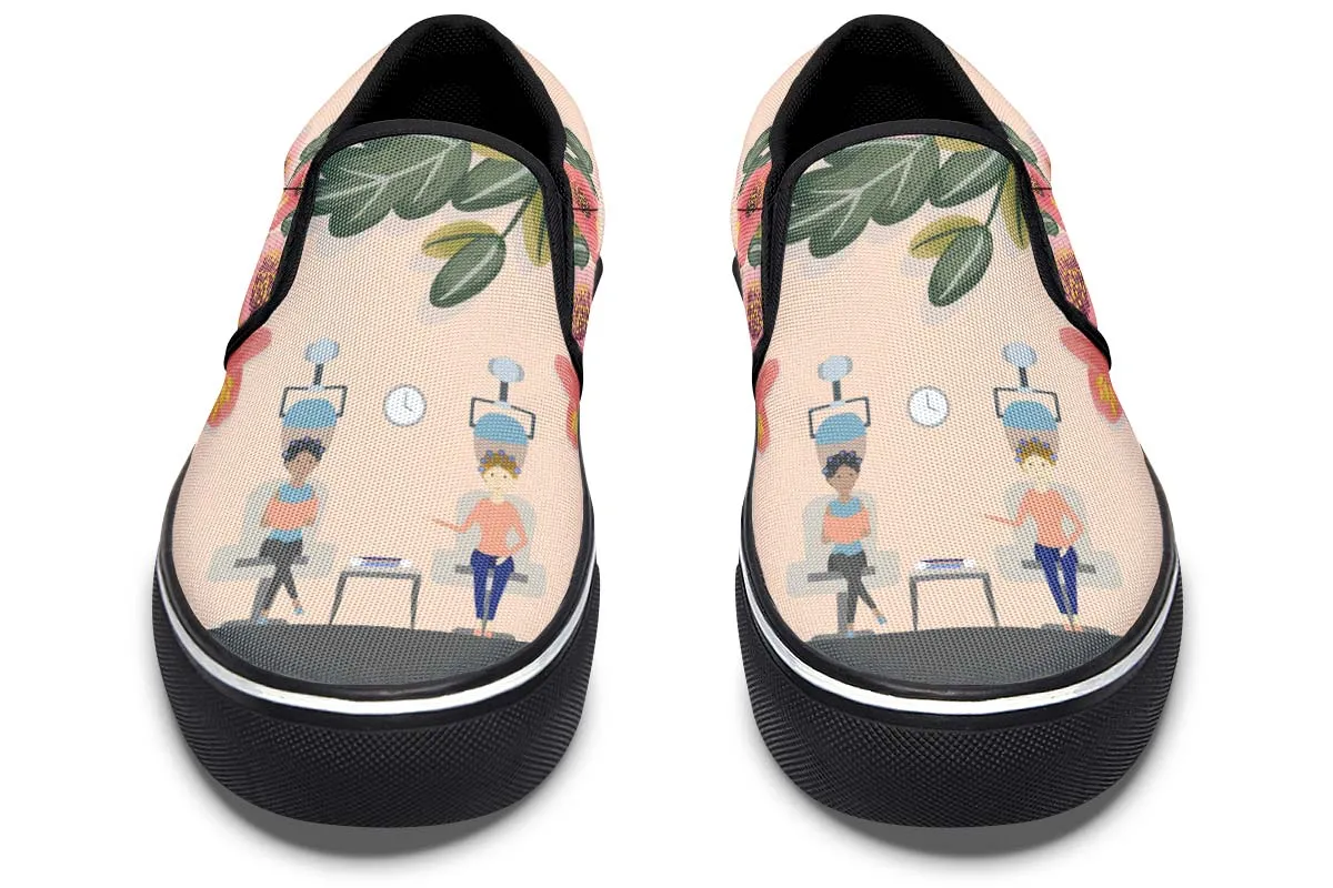 Floral Hair Dresser Slip-On Shoes