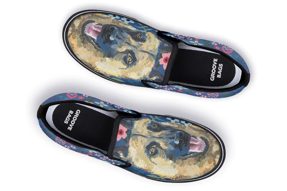 German Shepherd Sweetheart Slip-On Shoes