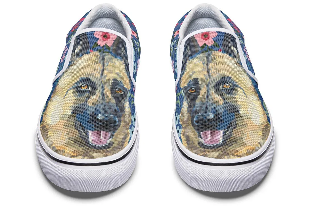 German Shepherd Sweetheart Slip-On Shoes