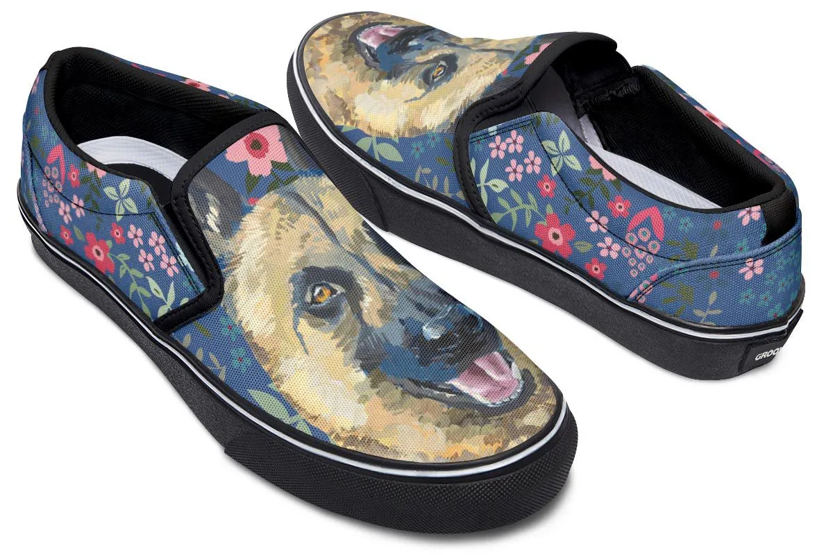German Shepherd Sweetheart Slip-On Shoes