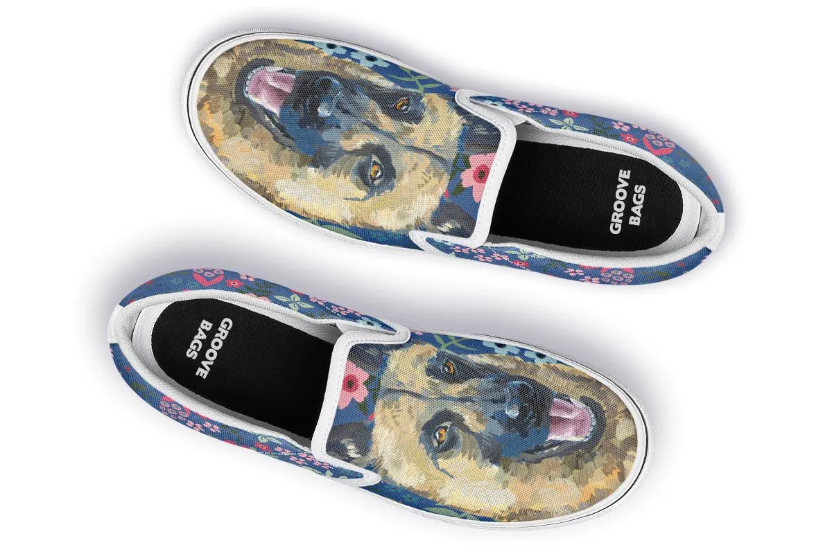 German Shepherd Sweetheart Slip-On Shoes