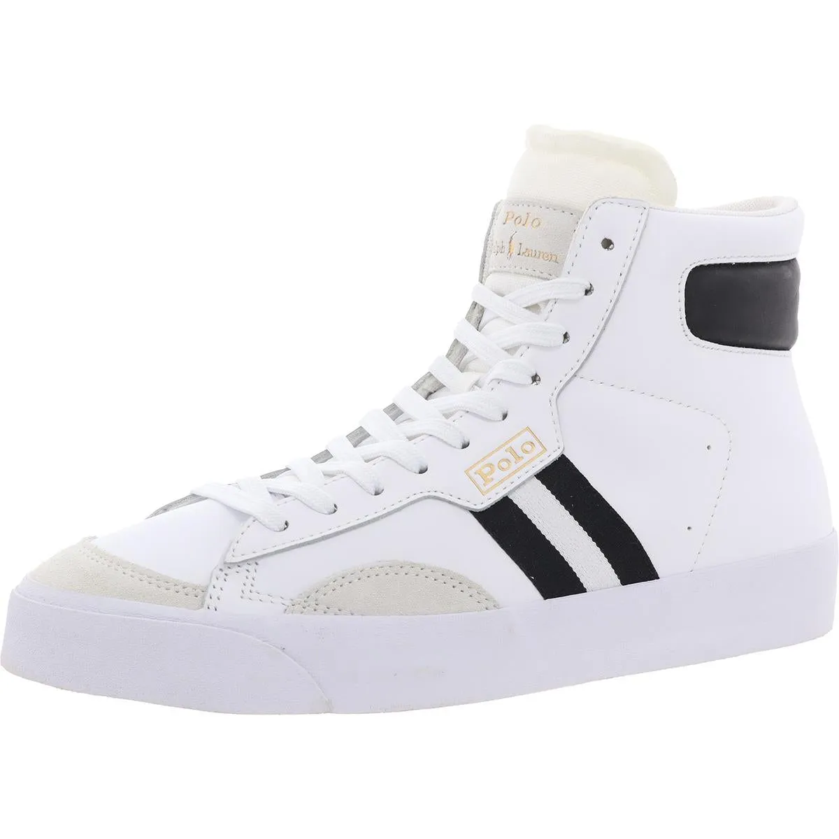 Gervin Mid Mens Lace-Up Leather High-Top Sneakers