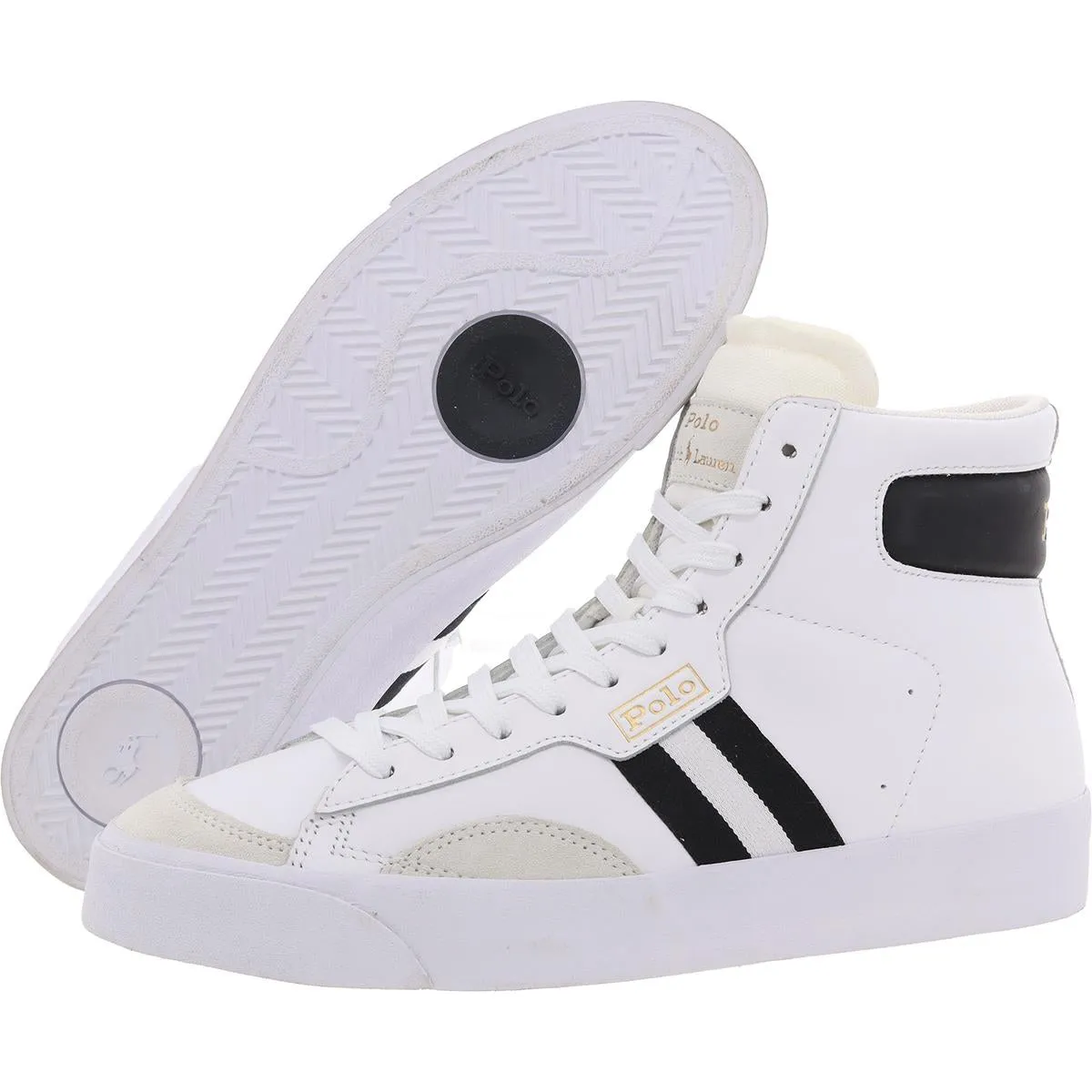 Gervin Mid Mens Lace-Up Leather High-Top Sneakers