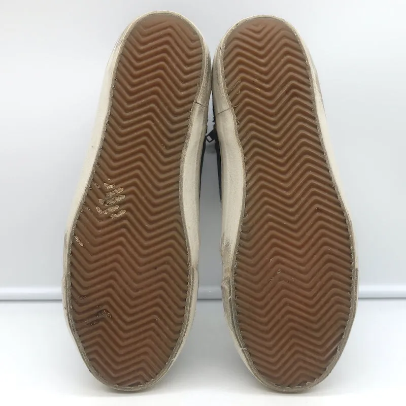 Golden Goose Slide Denim & Suede High-Top Sneakers Navy Size 40