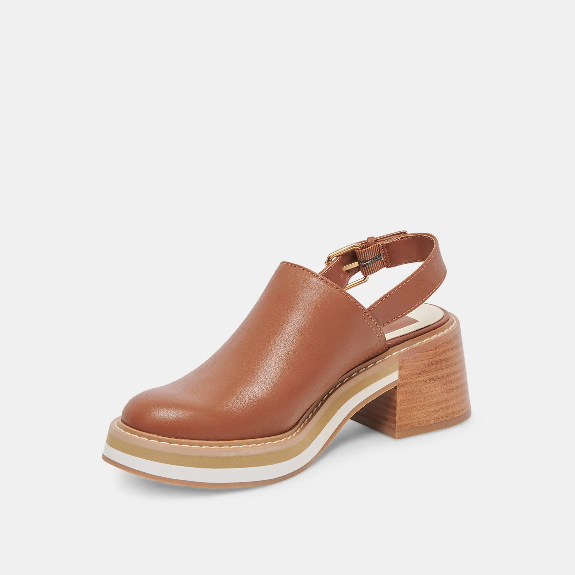 HANIAH HEELS BROWN LEATHER