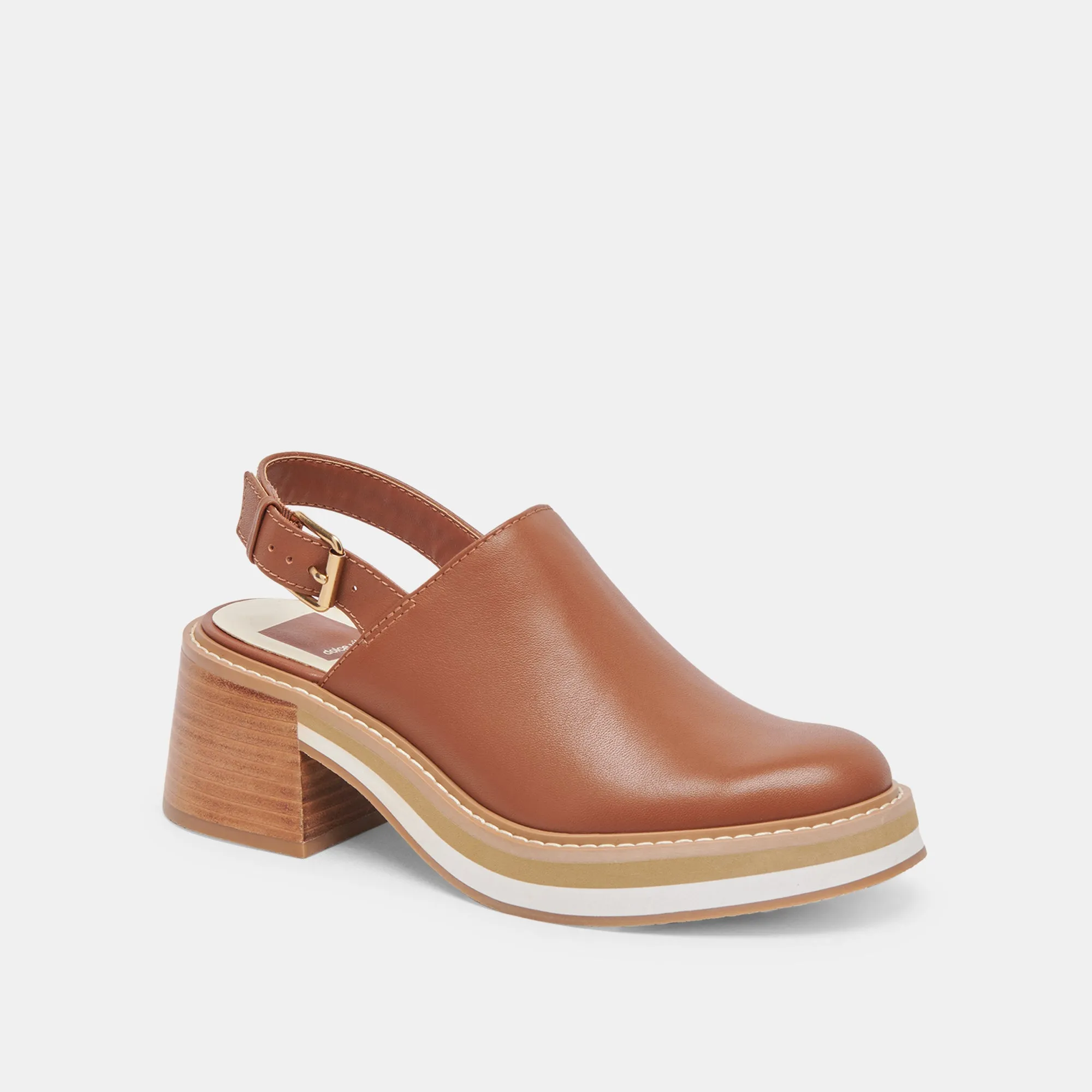 HANIAH HEELS BROWN LEATHER