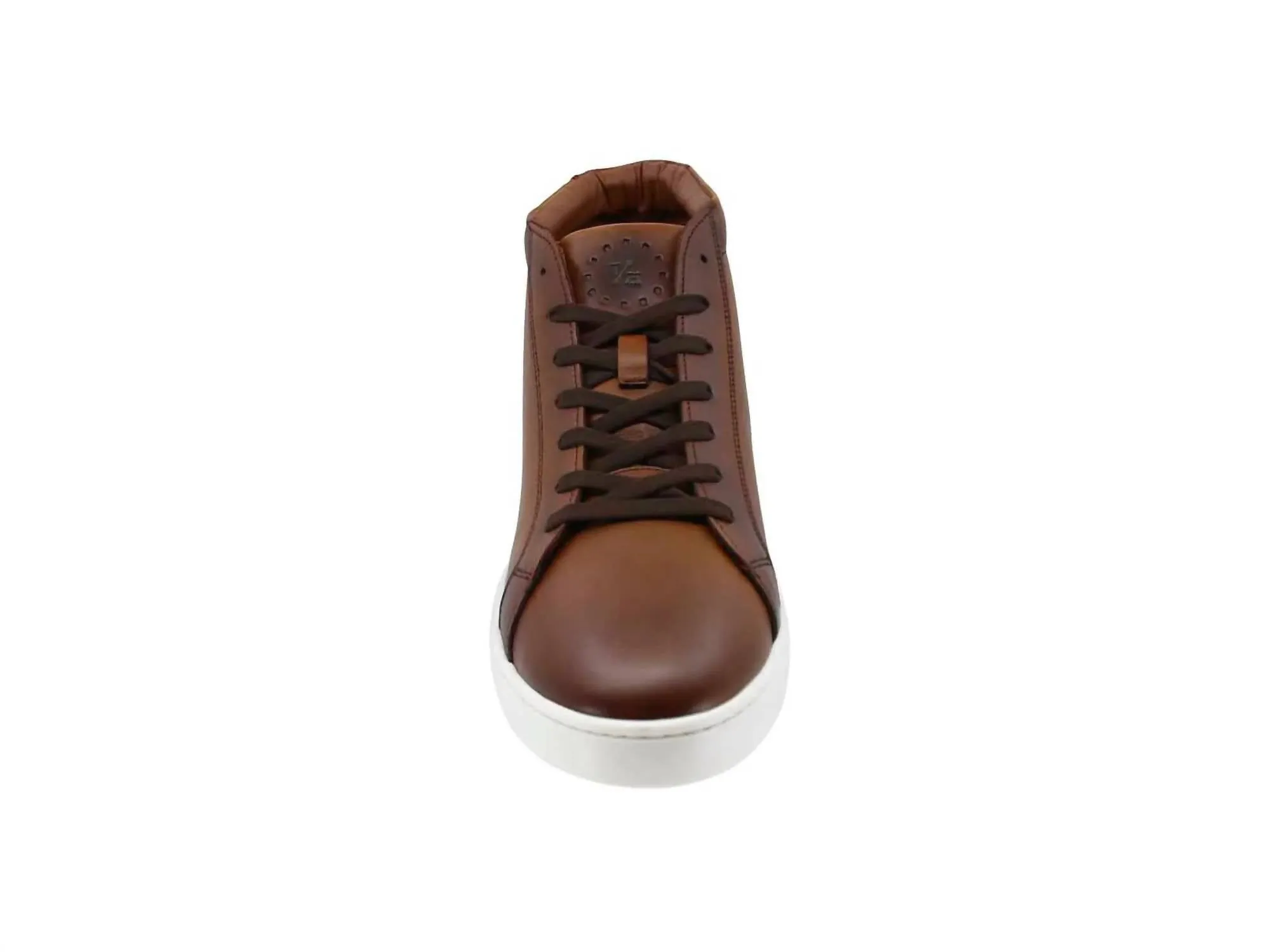 High Top Leather Urban Sneakers In Brown