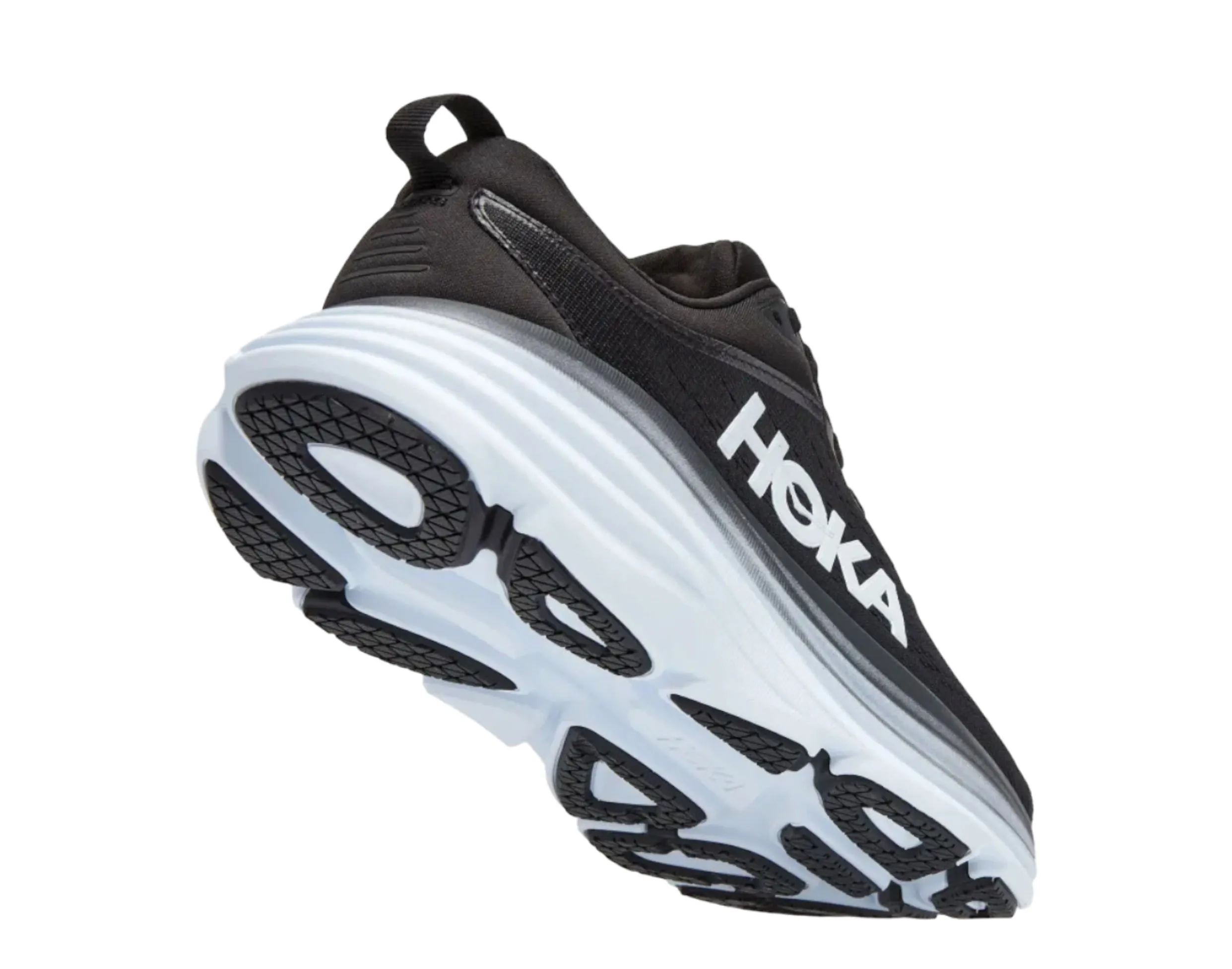 Hoka Bondi 8 Black/White Women's Running Shoes 1127952-BWHT