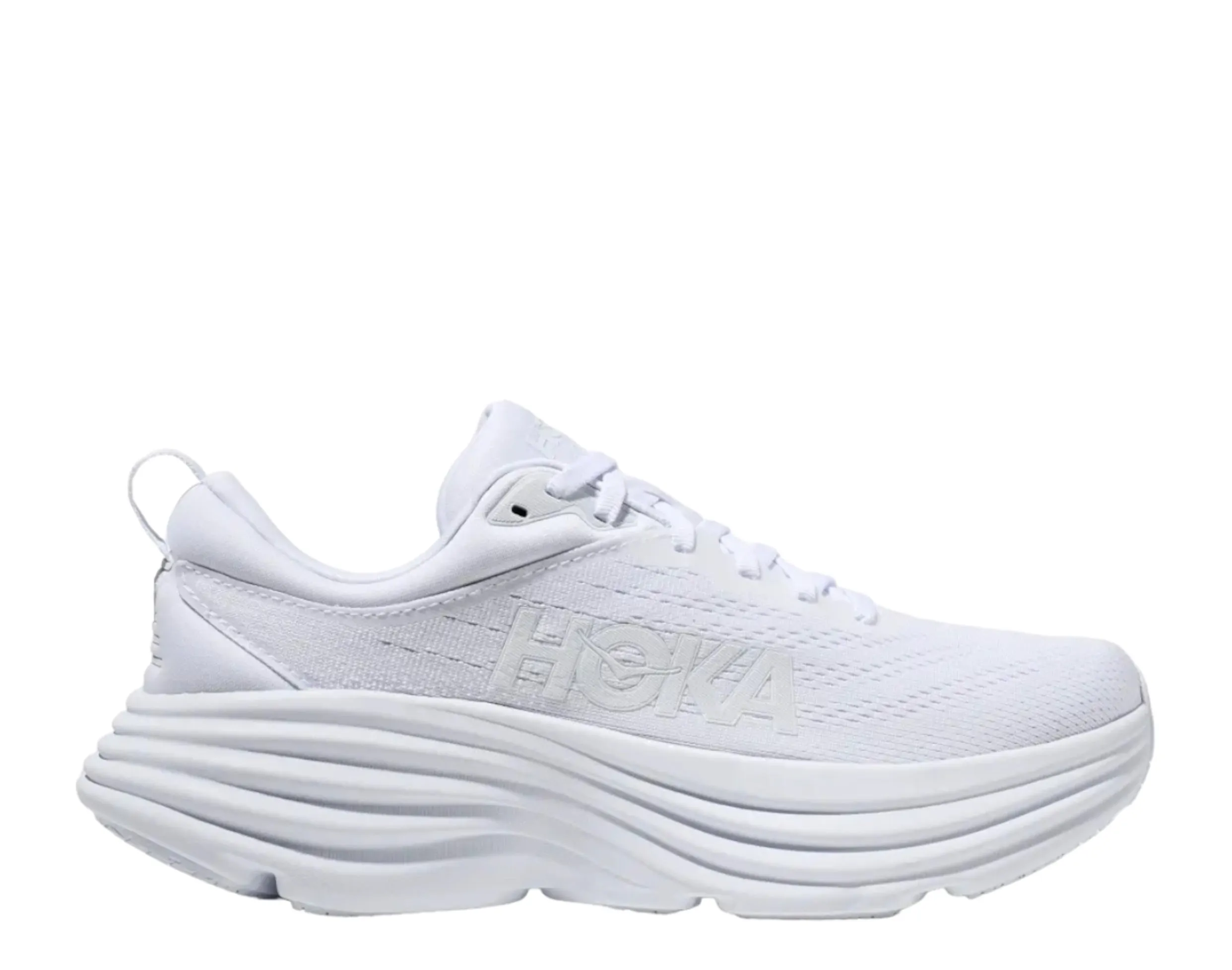 Hoka Bondi 8 White/White Women's Running Shoes 1127952-WWH