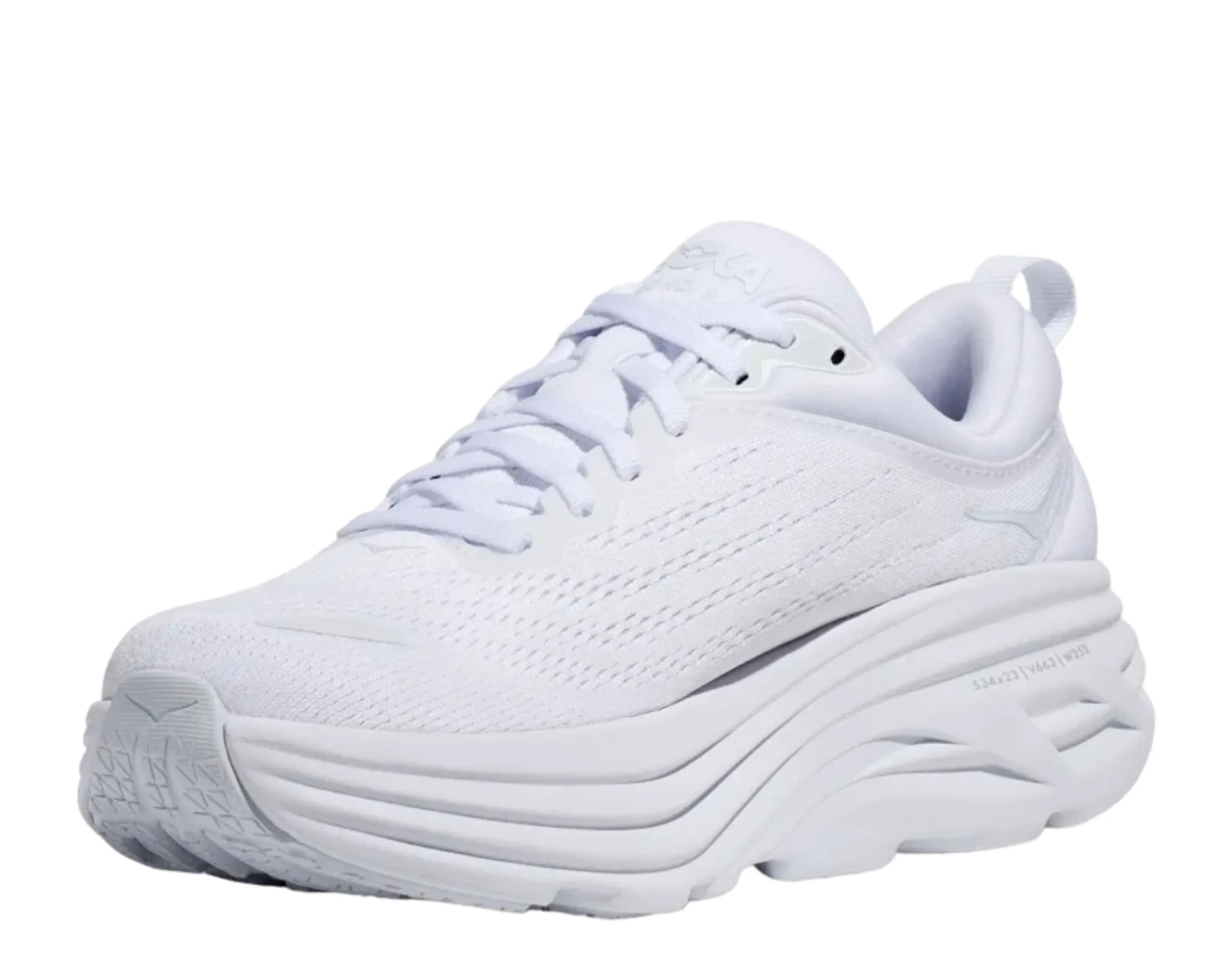 Hoka Bondi 8 White/White Women's Running Shoes 1127952-WWH